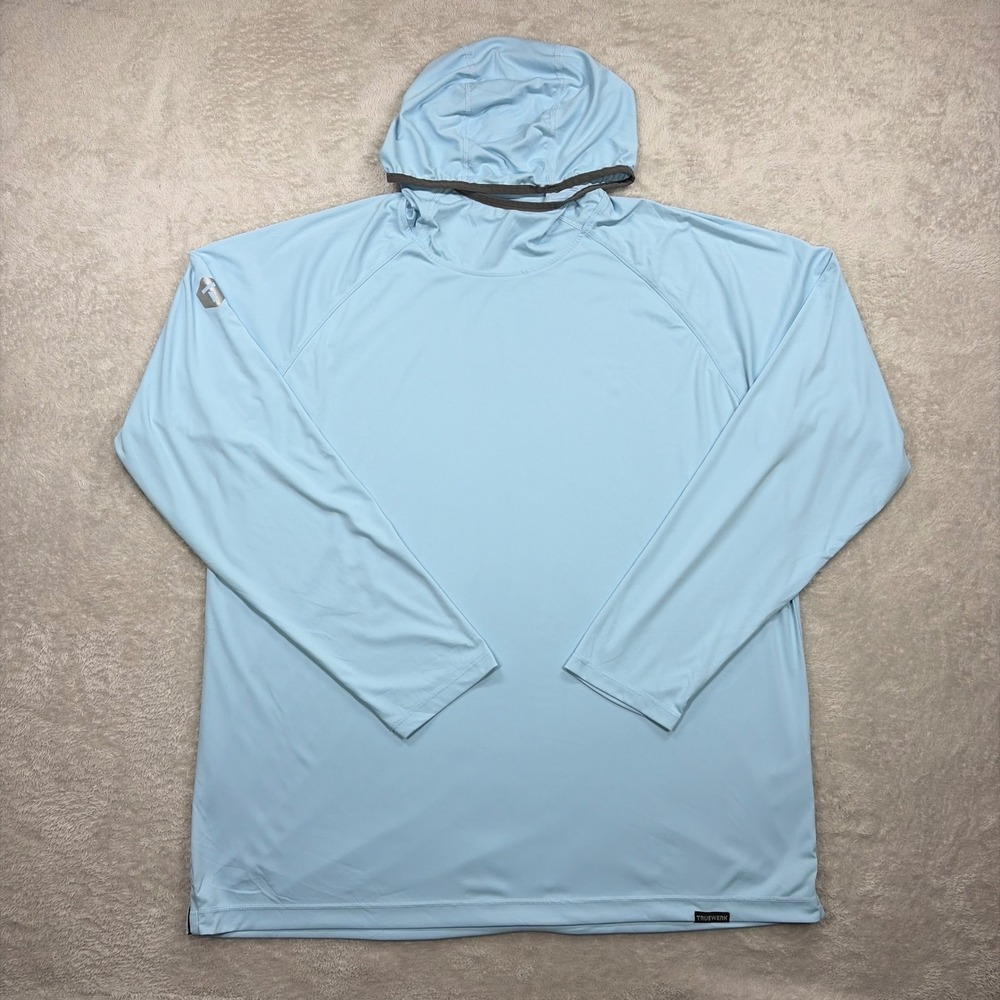 Truewerk B1 Sun Hoodie Mens XL Blue Technical Workwear Long Sleeve UV Protection